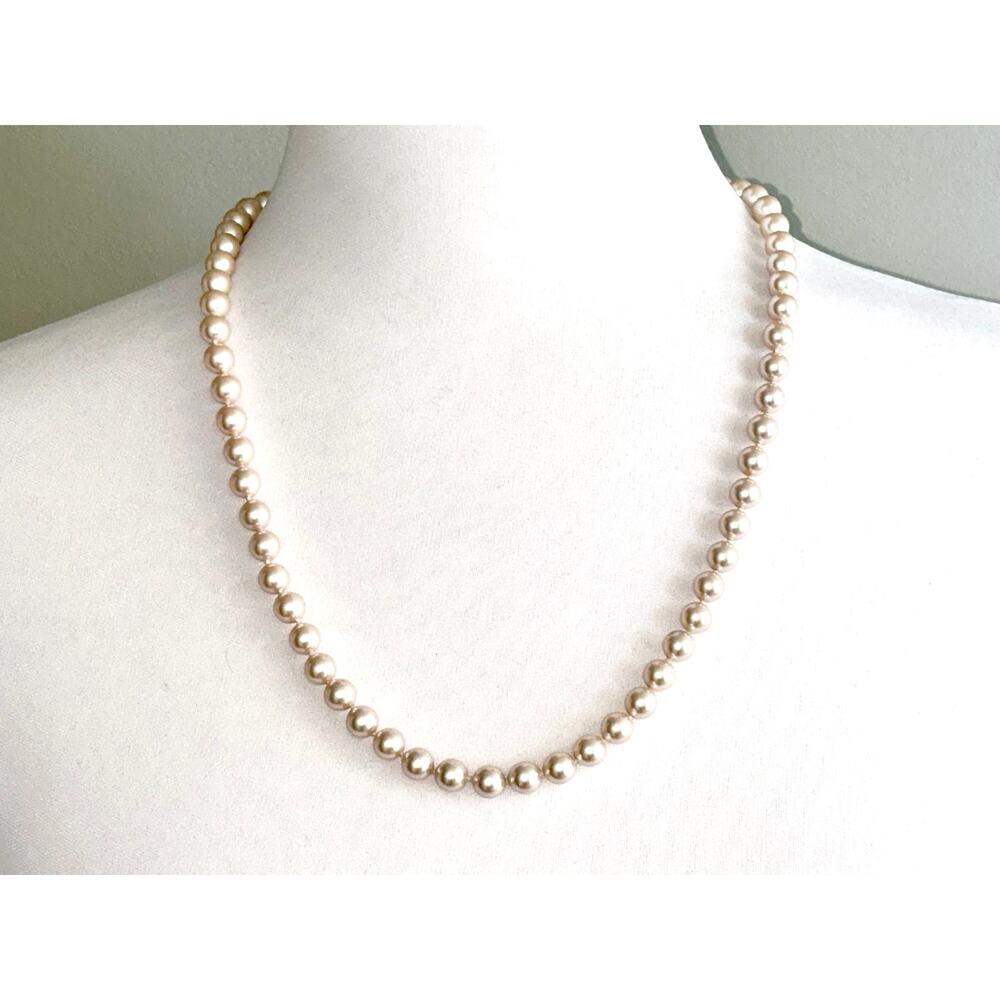 Vintage Monet Faux Pearl Single Strand Necklace